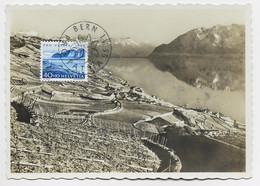 HELVETIA SUISSE 40C EPESSES LA LEMAN CARTE MAXIMUM BERN PATRIA 1.VI.1953 - Cartoline Maximum