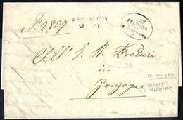 Cover "S. BENEDETTO / 18 OTT.", Annullo SD Su Lettera In Franchigia Del 18.10.1859 Per Gonzaga, Non Comune - Lombardo-Vénétie