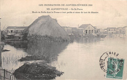 94-ALFORVILLE-LES INONDATION DE JANVIER FEVRIER 1910- ILE-SAINT-PIERRE- MEULE DE PAILLE DONT LA PRESSE A TANT PARLEE ... - Alfortville