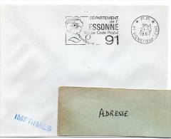 ESSONNE - Dépt N° 91 = VIGNEUX Sur SEINE 1967 = FLAMME PP Codée = SECAP  ' N° De CODE POSTAL / PENSEZ-Y ' - Postleitzahl