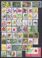 THAILANDE - 1985/2005 - COLLECTION 2 PAGES FLEURS / FLORE ** MNH - - Thailand