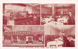 NEW YORK - PACIFIC RESTAURANT, 30 PELL STREET ~ AN OLD MULIVIEW POSTCARD #223198 - Bar, Alberghi & Ristoranti