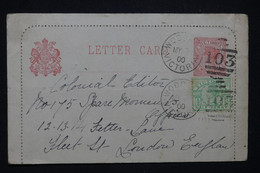 AUSTRALIE / VICTORIA - Entier Postal + Complément De Wodon  Pour Londres En 1900 - L 130077 - Cartas & Documentos