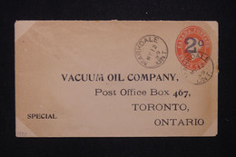 CANADA - Entier Postal Victoria Surchargé, De Markdale Pour Toronto En 1899 - L 130080 - 1860-1899 Reinado De Victoria