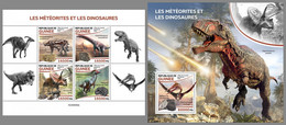 GUINEA REP. 2022 MNH Dinosaurs Dinosaurier Dinosaures Meteorites M/S+S/S - OFFICIAL ISSUE - DHQ2233 - Prehistorisch