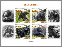 GUINEA REP. 2022 MNH Gorillas Gorilles M/S - OFFICIAL ISSUE - DHQ2233 - Gorilas