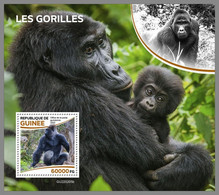GUINEA REP. 2022 MNH Gorillas Gorilles S/S - OFFICIAL ISSUE - DHQ2233 - Gorilas