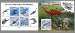 GUINEA REP. 2022 MNH Preh. Water Animals Wassersaurier Aquatiques Prehistoriques M/S+S/S - OFFICIAL ISSUE - DHQ2233 - Prehistorisch