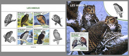 GUINEA REP. 2022 MNH Owls Eulen Hiboux M/S+S/S - OFFICIAL ISSUE - DHQ2233 - Gufi E Civette