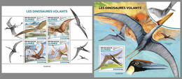 GUINEA REP. 2022 MNH Flying Dinosaurs Flugsaurier Dinosaures Volants M/S+S/S - OFFICIAL ISSUE - DHQ2233 - Prehistorisch