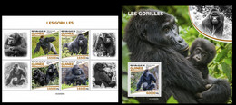Guinea  2022 Gorillas. (205) OFFICIAL ISSUE - Gorillas