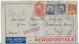 1938 - Lettre Recommandée AEROPOSTALE De RIO Vers PARIS - Luchtpost