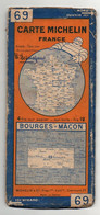 Carte Michelin France 69 Bourges - Mâcon Carte Au 1/200.000 - Cartes Routières