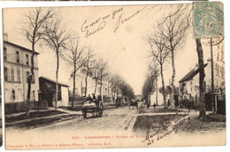 LOUVECIENNES : L'AVENUE De VERSAILLES Animée Cariole à Cheval - Louveciennes