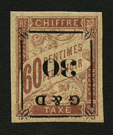 GUADELOUPE : TAXE 30 S/ 60c N°13a Neuf *. Cote 1200€. Signé SCHELLER. Superbe. - Autres & Non Classés