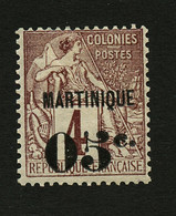 MARTINIQUE : 05c S/ 4c (n°9) Neuf *. Tirage 400 Ex. Cote 1900€. Ex. Vente GILBERTSigné BRUN + SCHELLER. TTB. - Autres & Non Classés