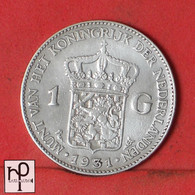 NETHERLANDS  1 GULDEN 1931 - ***SILVER***   KM# 161,1 - (Nº50785) - 1 Florín Holandés (Gulden)