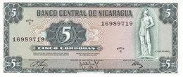 Nicaragua 5 Córdobas 1972, UNC, P-122a, NI416a - Nicaragua