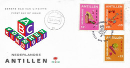Netherlands Antilles 1971 FDC  , Homemade Toys , Doll , Spinning Top , - Puppen