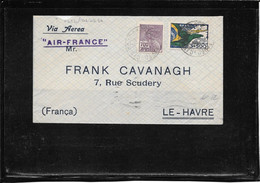Brazil 1936 Air France Cover Santos To Le Havre ( Ref 2510f) - Storia Postale