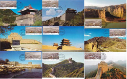 China Maximum Card, In 2015，Extreme Film Of The Great Wall, A Full Set Of 9 - Cartes-maximum