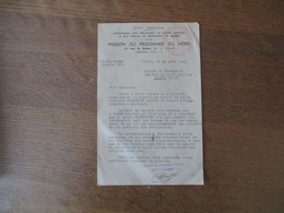 LILLE LE 24 AOUT 1943 MAISON DU PRISONNIER DU NORD COURRIER CACHET AU SERVICE DU MARECHAL - Historische Documenten