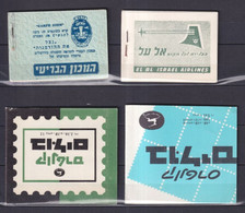 ISRAËL - 1955/65 - 4 CARNETS ! - YVERT N°103 + 104 + 275 + 382A ** MNH - - Libretti