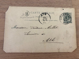 RR EP Coins Déchirés Nederboulare Boite H Grammont 15 Juillet 1892 -> Ath Cote Porignon 2800FB Soit 69€ - Landelijks Post