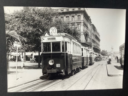 Photo NUMÉROTÉE De J. BAZIN : Tramways De Bordeaux : Tramway à BORDEAUX -  PLACE JEAN JAURÈS En 1950 - Trains