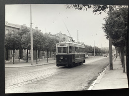 Photo Numérotée De J. BAZIN : Tramways De Bordeaux : Tramway BOULEVARD ORNANO  En 1956 - Trains