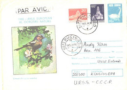 Romania:Air Mail Cover With Bird Picture, 1981 - Lettres & Documents