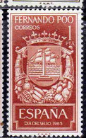 FERNANDO PO POO 1965 STAMP DAY DIA DEL SELLO 1p MNH - Fernando Po