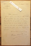 L.A.S 1912 Emile COUVELAINE - Théâtre National De L'Odéon - Lettre Autographe - Acteurs & Comédiens