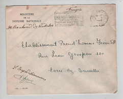 2242PR/ Lettre En Franchise Ministère Défense Nationale Obl. BXL 1945 + Flamme > Evere - Franchise