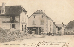 90 - TERRITOIRE DE BELFORT - CHATENOIS - Place Du Marché, Café, épicerie, Coiffeur - Animation- Superbe - 10077 - Châtenois-les-Forges