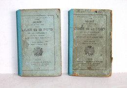 DECRET REGLEMENT SUR LES EXERCICES DE LA CAVALERIE 1882 Lib. DUMAINE, TOME 1 & 2 / ANCIEN LIVRE DE COLLECTION (2707.140) - Français