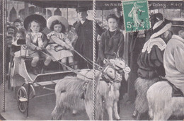 FETE FORAINE ENFANTS MANEGE D ENFANTS GROS PLAN SUR UN MANEGE DE CHEVRE ANIME - Autres & Non Classés