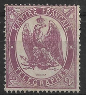 France Télégraphe N°8* . Cote 500€ . - Telegraaf-en Telefoonzegels