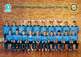 CZECHOSLOVAK HANDBALL OLYMPIC TEAM - 1984 / ÉQUIPE OLYMPIQUE DE HANDBALL De TCHÉCOSLOVAQUIE - 1984 - RRR ! (ak151) - Pallamano