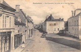 Pontvallain            72       Rue Principale Pris De La Place De L'église                  (voir Scan) - Pontvallain