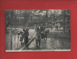 CPA - Chasses En Forêt D'Ermenonville - Le Passage D'un Gué -   Chasse à Courre - Ermenonville