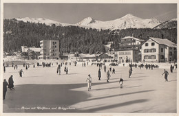 Suisse - Arosa Mit Weisshorn Und Bruggerhorn - Patinage Lac Gelé - 1937 - Sports - Arosa