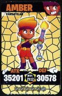 Brawl Stars AMBER #2412 Trading Cards Of Video Game (Supercell) - Turkish Edition - Autres & Non Classés