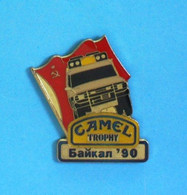 1 PIN'S //   ** RALLYE RAID / CAMEL TROPHY / BANKAN & 90  / URSS ** - Rallye