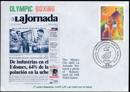 ARGELIA 2016 Philatelic Cover Olympic Games Rio 2016 Olympics Muhammad Ali Boxeo Boxing Boxe Fidel Castro - Summer 2016: Rio De Janeiro