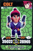 Brawl Stars AGENT COLT #2559 Trading Cards Of Video Game (Supercell) - Turkish Edition - Other & Unclassified