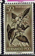 Delcampe - FERNANDO PO POO 1964 DIA DEL SELLO STAMP DAY 1963 ORANGE BLOSSOMS 50c MNH - Fernando Poo