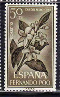 FERNANDO PO POO 1964 DIA DEL SELLO STAMP DAY 1963 ORANGE BLOSSOMS 50c MNH - Fernando Po