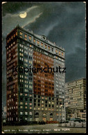 ALTE POSTKARTE WHITE HALL BUILDING NEW YORK AT NIGHT WHITEHALL STREET USA Hochhaus Wolkenkratzer Postcard Ansichtskarte - Manhattan