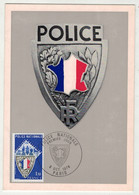 France // Carte Maximum // Police Nationale - 1970-1979